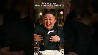 Thumbnail: Leader group when it's time to pay the bill: #trump #funny #satire #kimjongun #putin