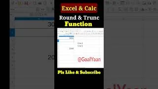 Thumbnail: Round & Trunc Function in Calc & Excel | ccc exam preparation #cccexam #shorts