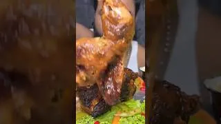 Thumbnail: 🔥 WHOLE GRILLED CHICKEN MUKBANG 🍗🔥 Juicy & Smoky Chicken!