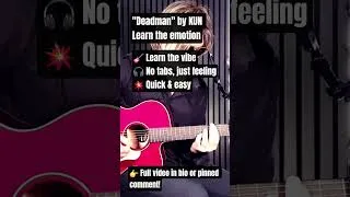 Thumbnail: 🎸 Learn "Deadman" by KUN — No Tabs Needed! #KUN #Deadman #GuitarTutorial #EasyGuitar #NoTabs