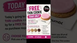 Thumbnail: 🚨 FREE CRUMBL ALERT! 🍪🎉