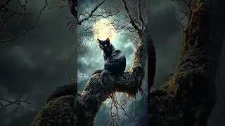Thumbnail: Mysterious Black Cat Under the Moon | Dark Academia & Melancholic Piano #darkacademia #darkambience