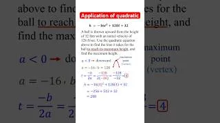 Thumbnail: Applications of quadratic equations #algebra  #quadraticfunction