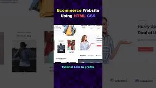 Thumbnail: complete responsive Ecommerce website using html css #shorts   #htmlwebsite  #webdesign