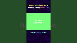 Thumbnail: Responsive Website using html css demo and tutorial #htmlcss #responsivewebsite