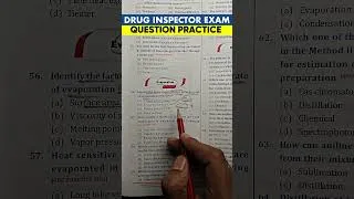 Thumbnail: UPSC Drug Inspector Exam MCQ Questions😍✍️🎯Drug Inspector MCQ Practice | DI Exam Books #druginspector
