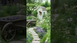 Thumbnail: Country Garden Ideas with Flowers, Wood, and Simplicity #cozybackyard #garden #vintagefarmhouse