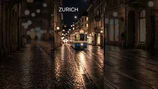 Thumbnail: Night Tram in Zurich, Switzerland | Quiet City Streets After Dark