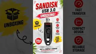 Thumbnail: 🔥 SanDisk USB 3.0 Unboxing! ⚡ | Fast & Compact Storage #shorts