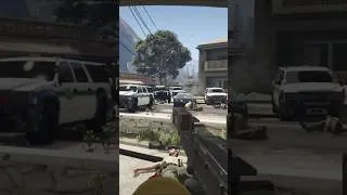 Thumbnail: GTA 5 - Michael, Trevor & Franklin FIGHT Through a HUGE Army Siege! 🚔💥#gta5 #gtav #gta5paletobank