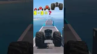 Thumbnail: Small to Giant Monster Truck Cars vs Deep Water Pit Potholes #shorts