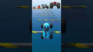 Thumbnail: Big & Small Lamborghini Car Monster Truck vs 100+ Speed Bump #shorts