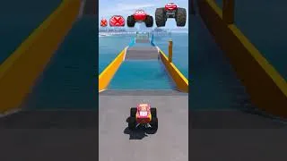 Thumbnail: Big & Small Lightning McQueen Car Monster Truck vs Deep Water Pit Potholes #shorts