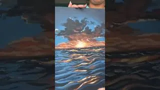 Thumbnail: dark seascape painting #art #painting #seascape #landscape #acrylicpainting #viral #artprocess