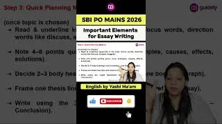 Thumbnail: Essay Writing for SBI PO MAINS 2026 by Yashi Ma’am