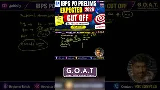 Thumbnail: 🔥IBPS PO PRELIMS 2026 EXPECTED CUT OFF |22 & 23 AUG SHIFT WISE ANALYSIS #IBPSPO2026 #ExpectedCutOff