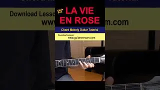 Thumbnail: LA VIE EN ROSE - Chord Melody Jazz Guitar Tutorial #shorts