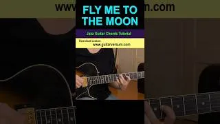 Thumbnail: FLY ME TO THE MOON Comping Jazz Guitar Chords Tutorial #shorts