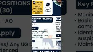 Thumbnail: #ignoujob #placementupdates #ignounewupdate #jobs #ytshorts #itsector