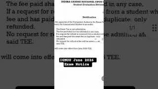 Thumbnail: #ignouexam #ignouexamupdate #ignounewnotice #ignounewupdate #shorts