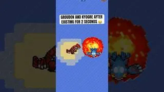 Thumbnail: Groudon and Kyogre after existing for 2 seconds 😂 #pokemon #shorts