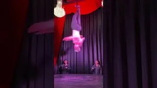 Thumbnail: Most 360 degree spins while hanging upside down from aerial straps! 🫨