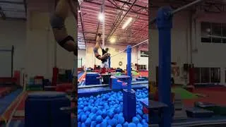 Thumbnail: Girls gymnastics double layout progressions.  #gymnastics #unevenbars #bars #bardismounts