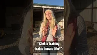 Thumbnail: “Clicker training teaches horses to BITE!”