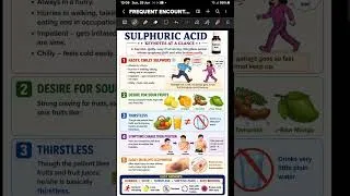 Thumbnail: SULPHURIC ACID DRUG PICTURE | PREDICTIVE HOMOEOPATHY | HOMOEOPATHY | HAHNEMANN CLASSES |