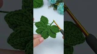 Thumbnail: 🍃 You Won't Believe How Easy This Crochet Leaf Is! 🌿 #crochet