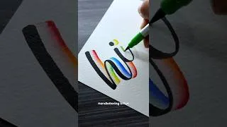 Thumbnail: Rainbow ombré shadows! #shorts #lettering #calligraphy #art #artwork