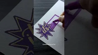 Thumbnail: Sparkly gold lettering artwork! #shorts #lettering #calligraphy #handlettering #art #artwork
