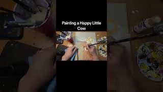 Thumbnail: Painting a Happy Little Cow... Follow me at Facebook.com/handmadejoybyrhi
