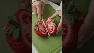 Thumbnail: crochet tomato cutting #crochet #knitting #handmade #crochetcrosai #1