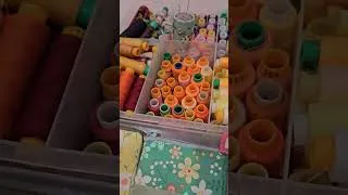 Thumbnail: Answering everyone's question: I use regular sewing thread. #fabricscraps #embroidery #stitching