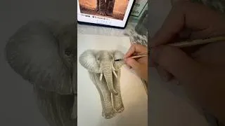 Thumbnail: Painting an elephant for my friends #hanselah #watercolourpainting #elephant #safarianimal #painting