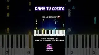 Thumbnail: Dame Tu Cosita Easy Piano #easypiano #piano #pianotutorial #dametucosita