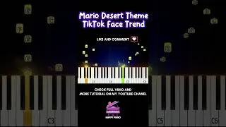 Thumbnail: Mario Desert Theme - TikTok Face Trend Easy Piano #easypiano #piano #pianotutorial #pianocover