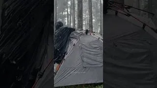 Thumbnail: SET UP TENT IN HEAVY RAIN #shorts