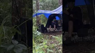 Thumbnail: Blue Tarp In Heavy Rain #shorts