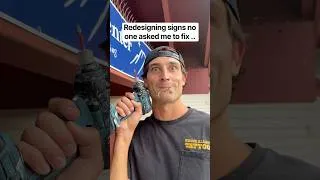 Thumbnail: Redesigning signs no one asked me to fix.. from ￼a grandma’s boy and artist #sign # #signmaking #art