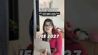 Thumbnail: JEE Mains 2027: 80% questions comes from these 20% topics!! #jee #jee2027 #jee2028 #jeemains