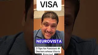 Thumbnail: 3 Powerful 💥 Tips for 🇵🇰 Pakistani IMGS whose VISA is rejected 🙅 #usmlestep1 #usmle #doctor