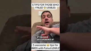 Thumbnail: 5 Awesome 😎 Tips if you FAILED 😨 USMLES #usmlestep1 #usmle #doctor #medicine
