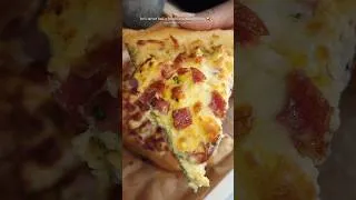 Thumbnail: he's never had a breakfast pizza before 🍳🍕☕ easy meal prep ideas #food #breakfast #mealprep #recipe
