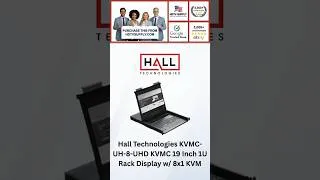 Thumbnail: Hall Technologies KVMC-UH-8-UHD KVMC 19 Inch 1U Rack Display w/ 8x1 KVM