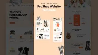 Thumbnail: Pet shop website using HTML CSS & JavaScript #webdesign #webdevelopment #htmlcss #htmlcssjavascript