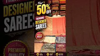 Thumbnail: Fancy Sarees || New Model Jaipuri Meena Work Designer Bridal Partywear Sarees On Flat 50% OFF