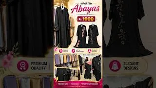 Thumbnail: Nampally Burqa Market ₹ 1000/- Imported Dubai, Arabian Burqa & Stoles Collection