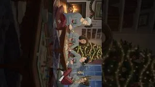 Thumbnail: Cozy Christmas at Home 🎄 | Calm Family Holiday Evening #shorts #ghibli #animation